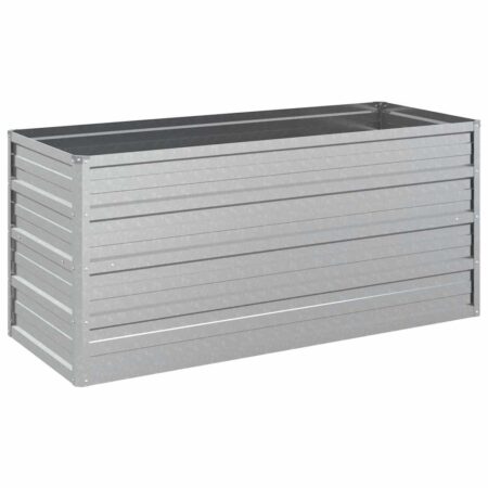 vidaXL højbed 100x40x45 cm galvaniseret stål sølvfarvet