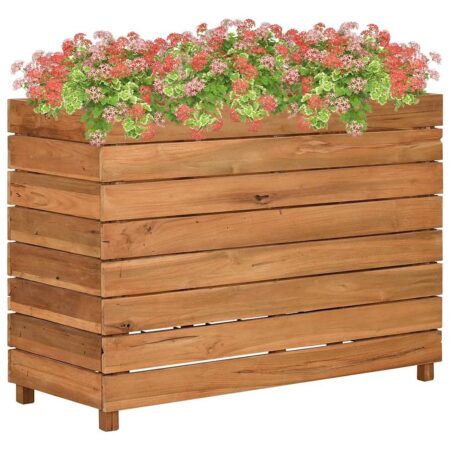 vidaXL højbed 100x40x72 cm genanvendt teaktræ og stål