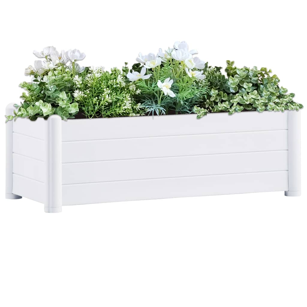 vidaXL højbed 100x43x35 cm PP hvid vidaXL højbed 100x43x35 cm PP hvid