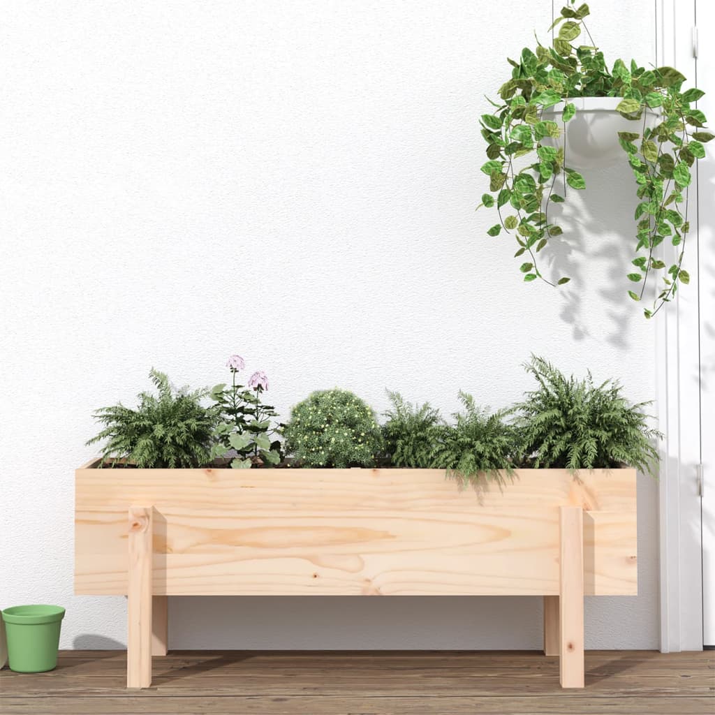 vidaXL højbed 101x30x38 cm massivt fyrretræ vidaXL højbed 101x30x38 cm massivt fyrretræ