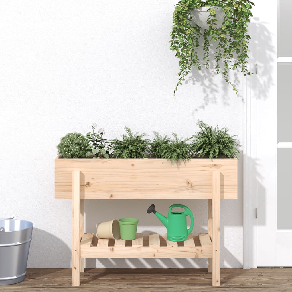 vidaXL højbed 101x30x69 cm massivt fyrretræ vidaXL højbed 101x30x69 cm massivt fyrretræ