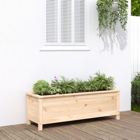 vidaXL højbed 119,5x40x39 cm massivt fyrretræ