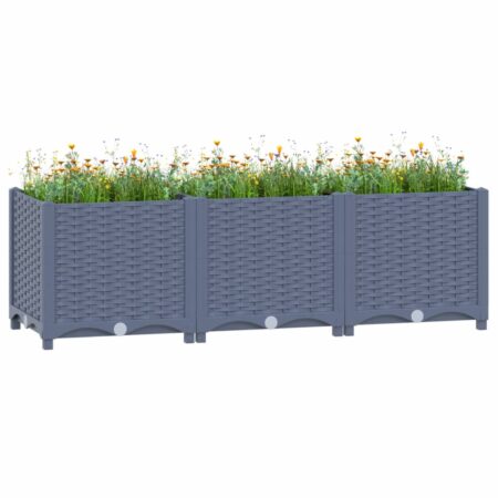 vidaXL højbed 120x40x38 cm polypropylen