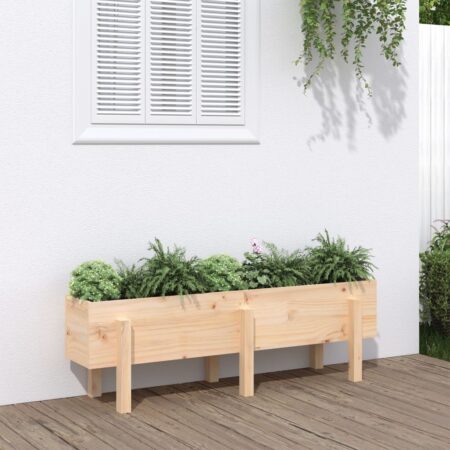 vidaXL højbed 121x30x38 cm massivt fyrretræ