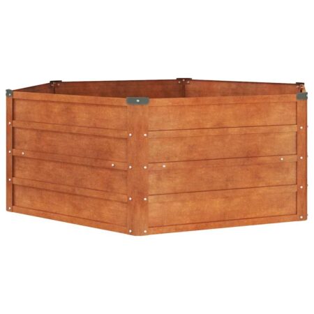 vidaXL højbed 129x129x45 cm cortenstål rustfarvet