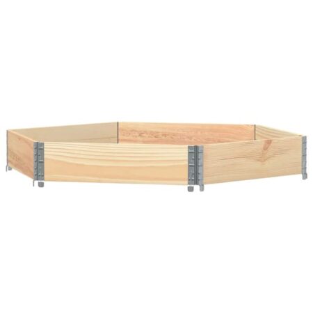 vidaXL højbed 160x160 cm massivt fyrretræ sekskantet