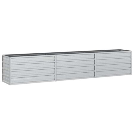 vidaXL højbed 240x40x45 cm galvaniseret stål sølvfarvet
