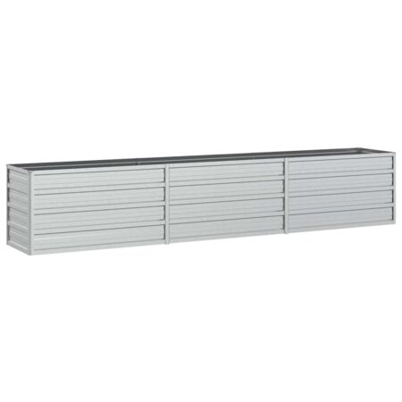 vidaXL højbed 240x40x45 cm galvaniseret stål sølvfarvet