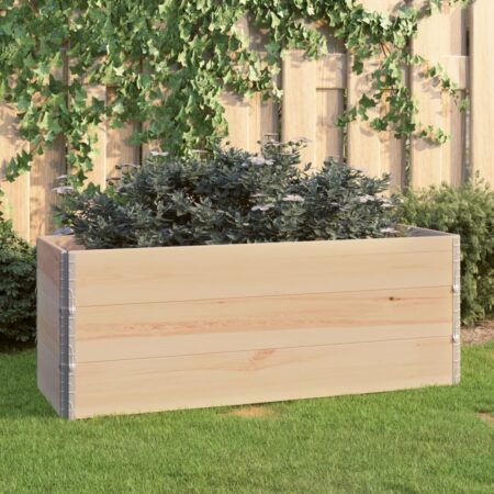 vidaXL højbed 3 stk. 50x150 cm massivt fyrretræ