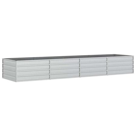 vidaXL højbed 320x80x45 cm galvaniseret stål sølvfarvet