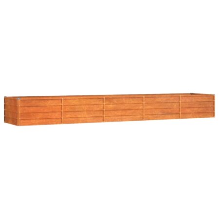 vidaXL højbed 400x80x45 cm cortenstål rustfarvet