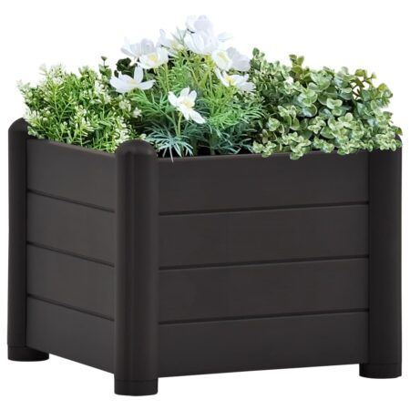 vidaXL højbed 43x43x35 cm PP antracitgrå