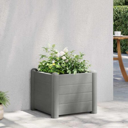 vidaXL højbed 43x43x35 cm PP grå