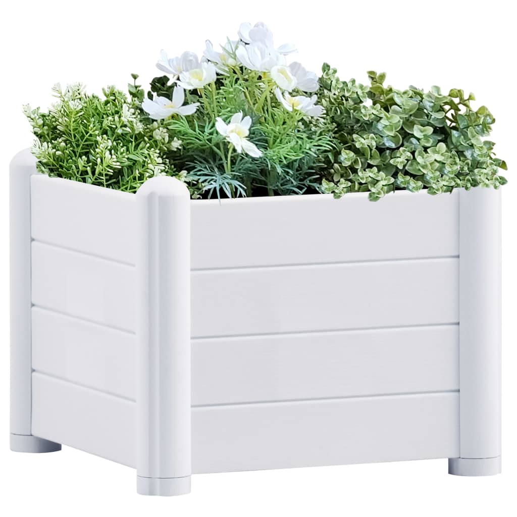 vidaXL højbed 43x43x35 cm PP hvid vidaXL højbed 43x43x35 cm PP hvid