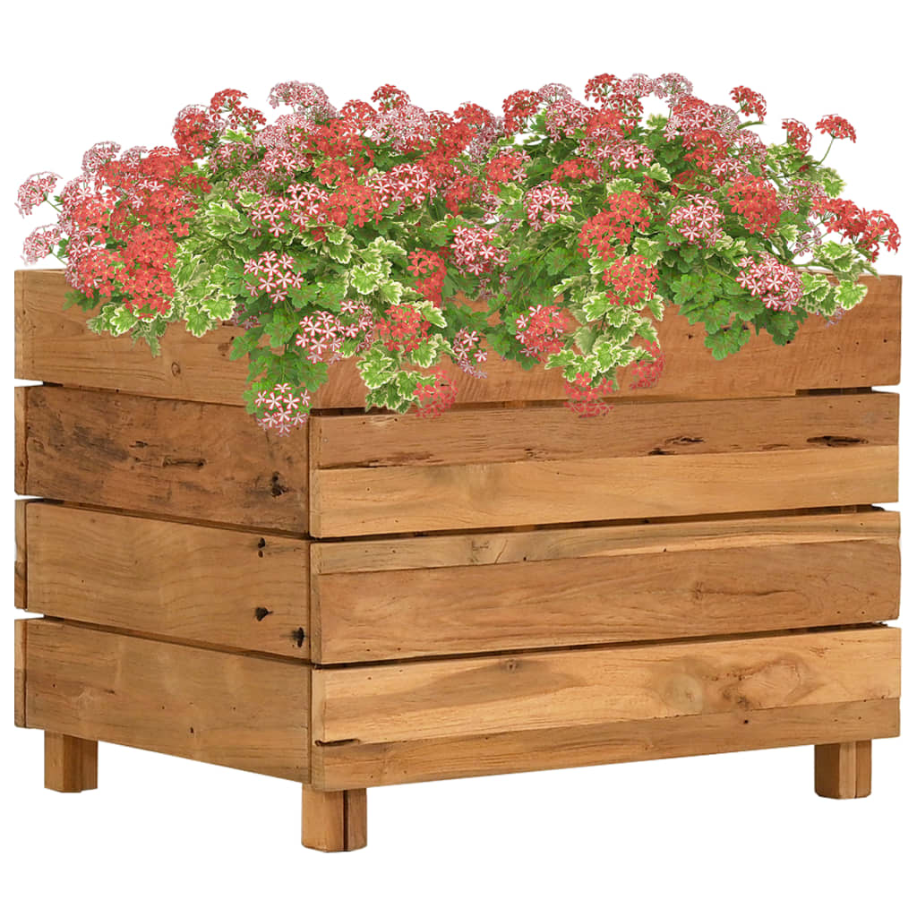 vidaXL højbed 50x40x38 cm genanvendt teaktræ og stål vidaXL højbed 50x40x38 cm genanvendt teaktræ og stål