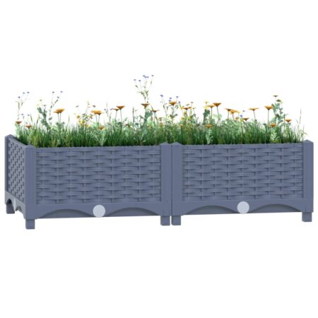 vidaXL højbed 80x40x23 cm polypropylen