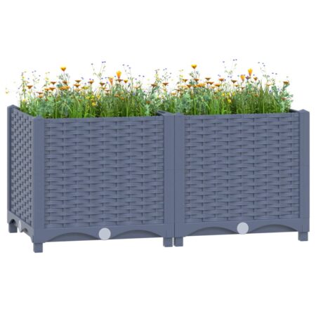 vidaXL højbed 80x40x38 cm polypropylen