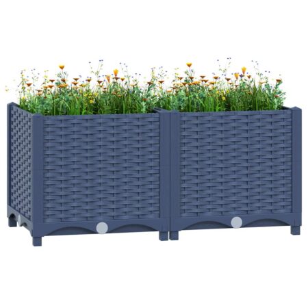 vidaXL højbed 80x40x38 cm polypropylen