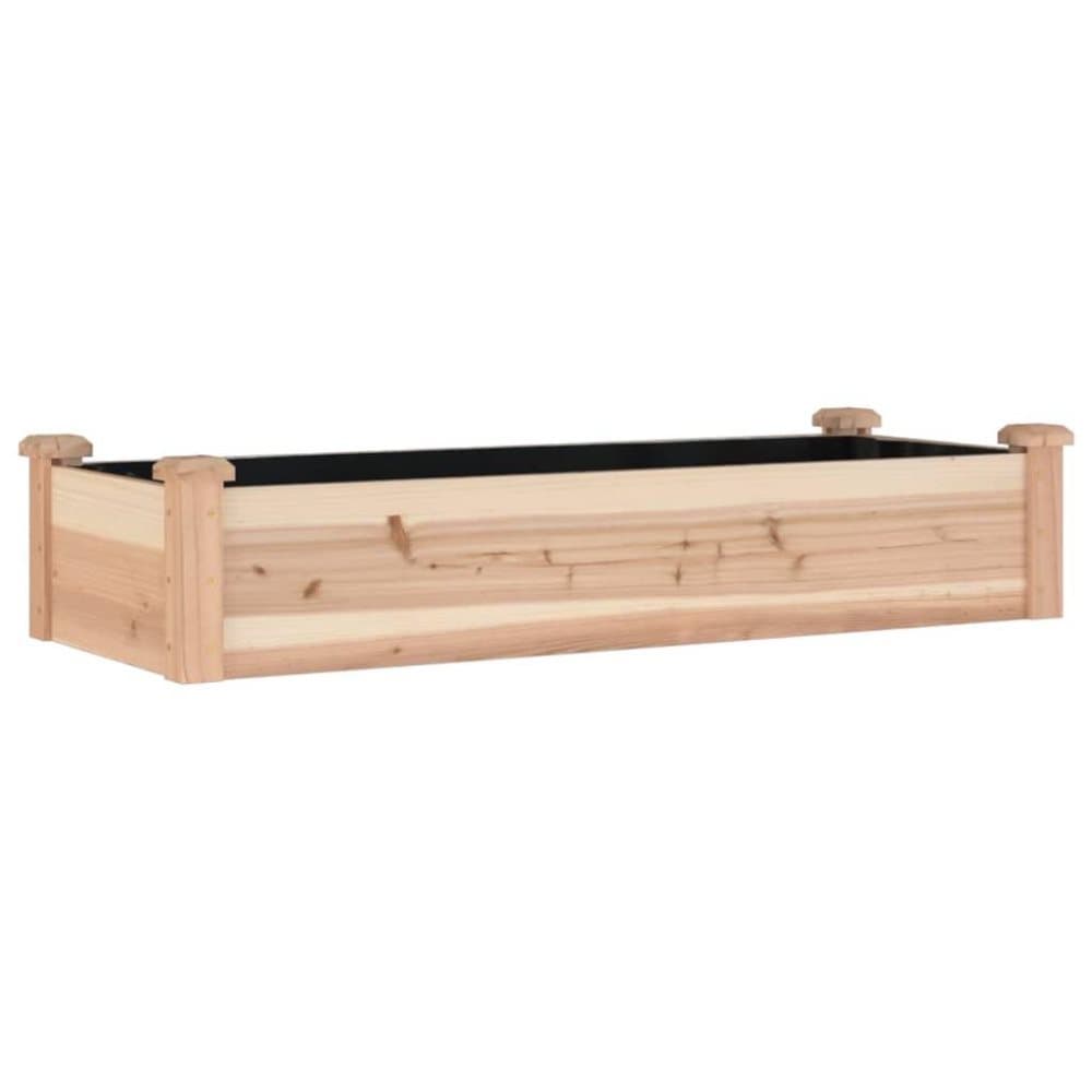 vidaXL højbed med foring 120x45x25 cm massivt fyrretræ vidaXL højbed med foring 120x45x25 cm massivt fyrretræ