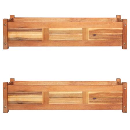 vidaXL højbede 2 stk. 100x30x25 cm akacietræ