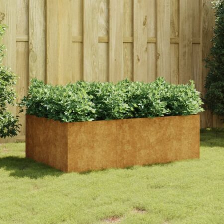 vidaXL h⌀jbed 120x80x40 cm cortenstål - Plantekrukker