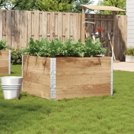 vidaXL plantekasse 100x100 cm massivt fyrretræ
