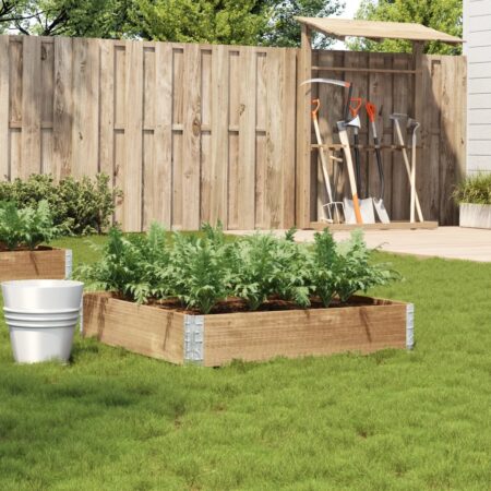 vidaXL plantekasse 100x100 cm massivt fyrretræ