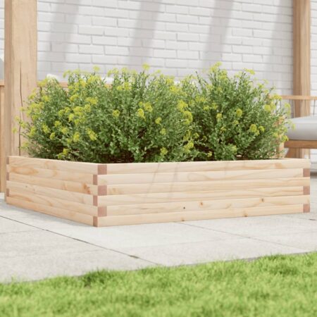 vidaXL plantekasse 100x100x23 cm massivt fyrretræ