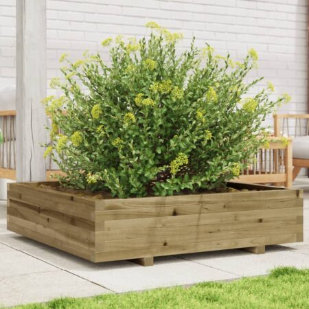 vidaXL plantekasse 100x100x26,5 cm imprægneret fyrretræ