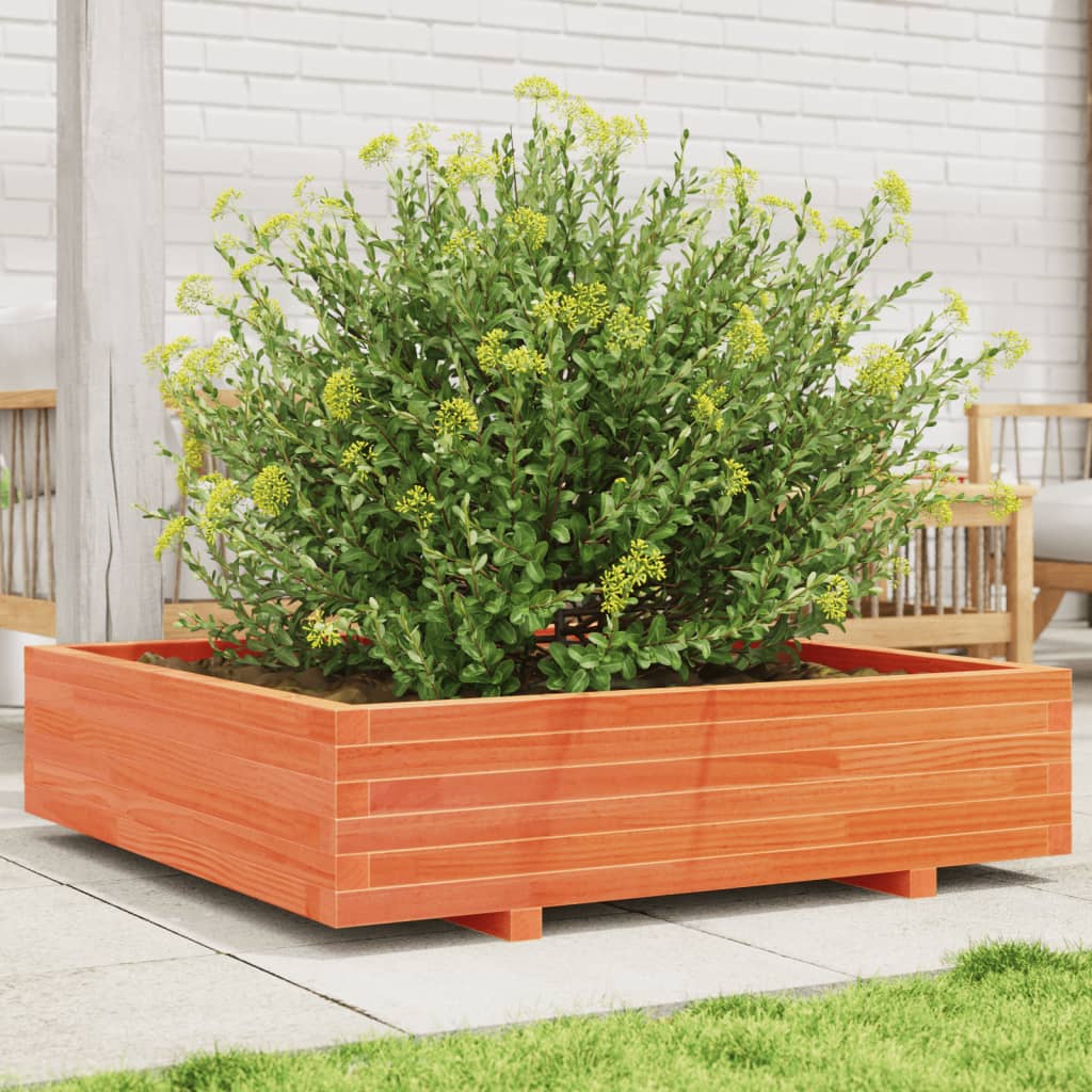 vidaXL plantekasse 100x100x26,5 cm massivt fyrretræ gyldenbrun vidaXL plantekasse 100x100x26,5 cm massivt fyrretræ gyldenbrun