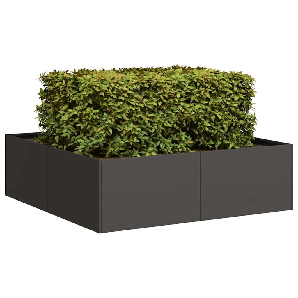 vidaXL plantekasse 100x100x30 cm stål sort vidaXL plantekasse 100x100x30 cm stål sort