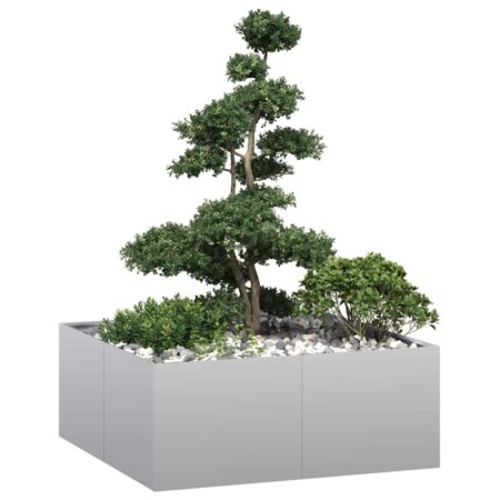 vidaXL plantekasse 100x100x40 cm galvaniseret stål