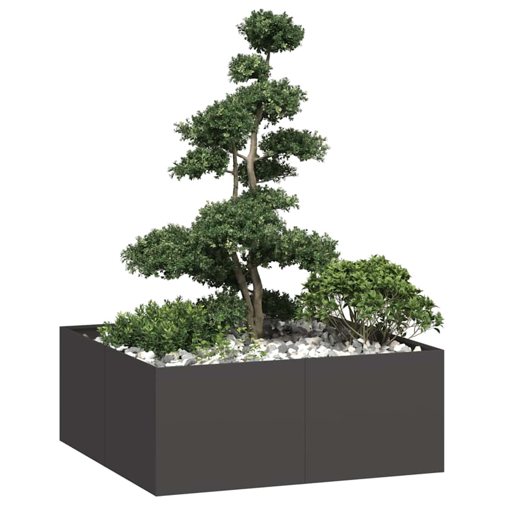 vidaXL plantekasse 100x100x40 cm stål sort vidaXL plantekasse 100x100x40 cm stål sort