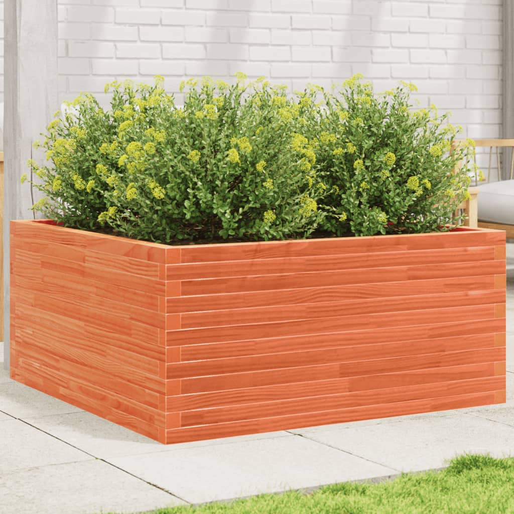 vidaXL plantekasse 100x100x46 cm massivt fyrretræ gyldenbrun vidaXL plantekasse 100x100x46 cm massivt fyrretræ gyldenbrun