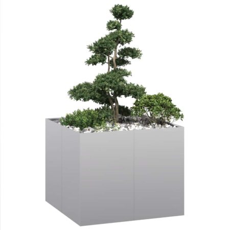vidaXL plantekasse 100x100x80 cm galvaniseret stål