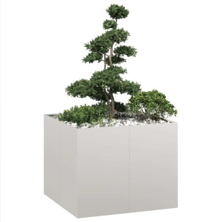 vidaXL plantekasse 100x100x80 cm rustfrit stål