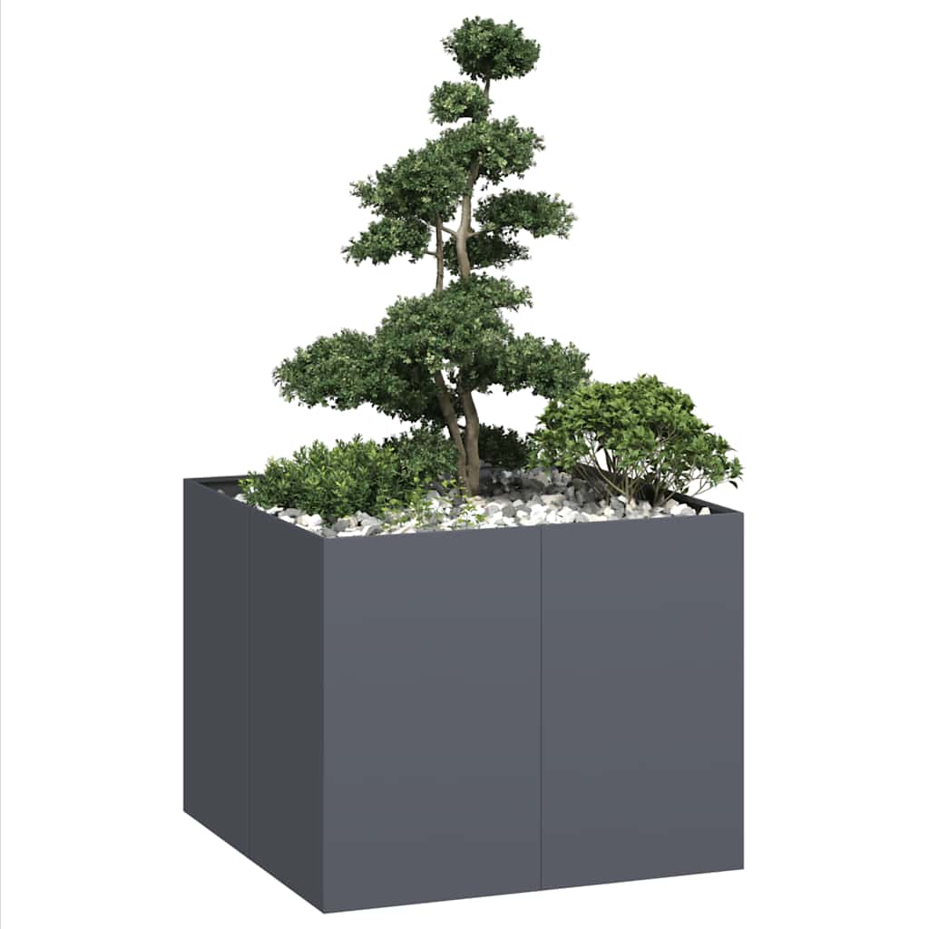 vidaXL plantekasse 100x100x80 cm stål antracitgrå vidaXL plantekasse 100x100x80 cm stål antracitgrå