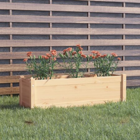 vidaXL plantekasse 100x31x31 cm massivt fyrretræ