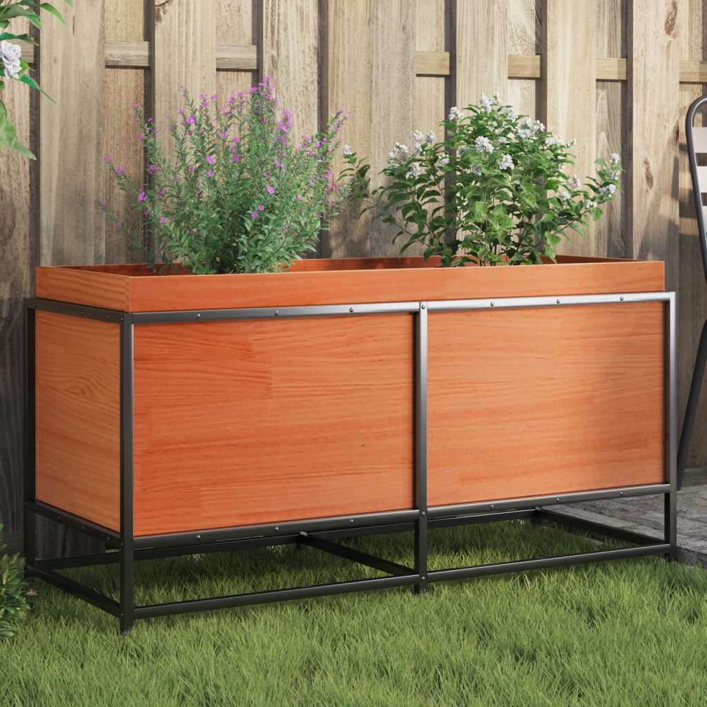 vidaXL plantekasse 100x40x50 cm massivt fyrretræ gyldenbrun vidaXL plantekasse 100x40x50 cm massivt fyrretræ gyldenbrun