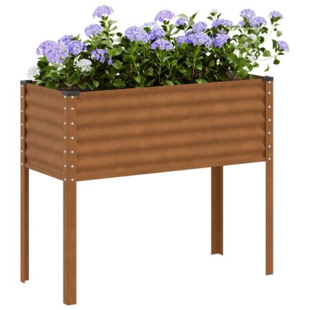 vidaXL plantekasse 100x41x90 cm cortenstål