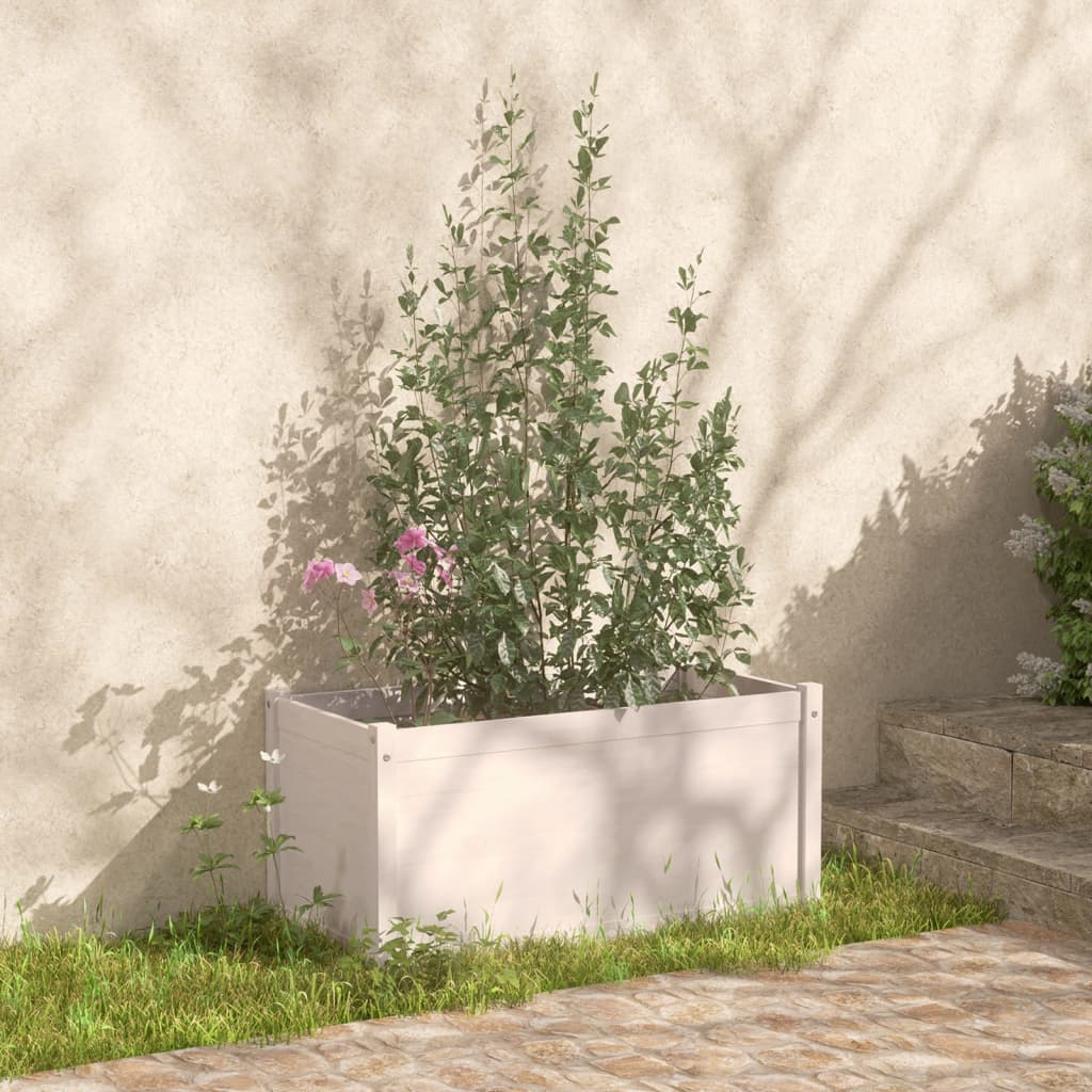 vidaXL plantekasse 100x50x50 cm massivt fyrretræ hvid vidaXL plantekasse 100x50x50 cm massivt fyrretræ hvid