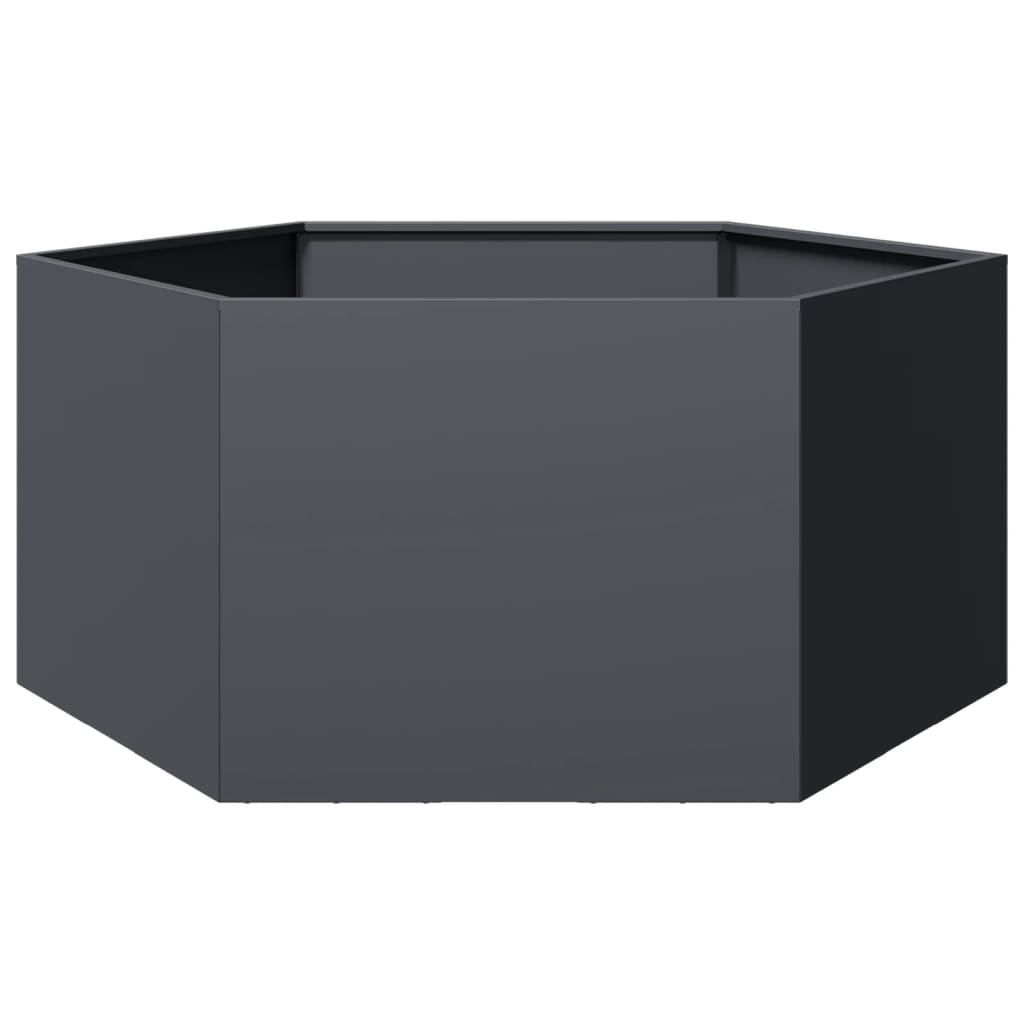 vidaXL plantekasse 104x90x45 cm sekskantet stål antracitgrå vidaXL plantekasse 104x90x45 cm sekskantet stål antracitgrå