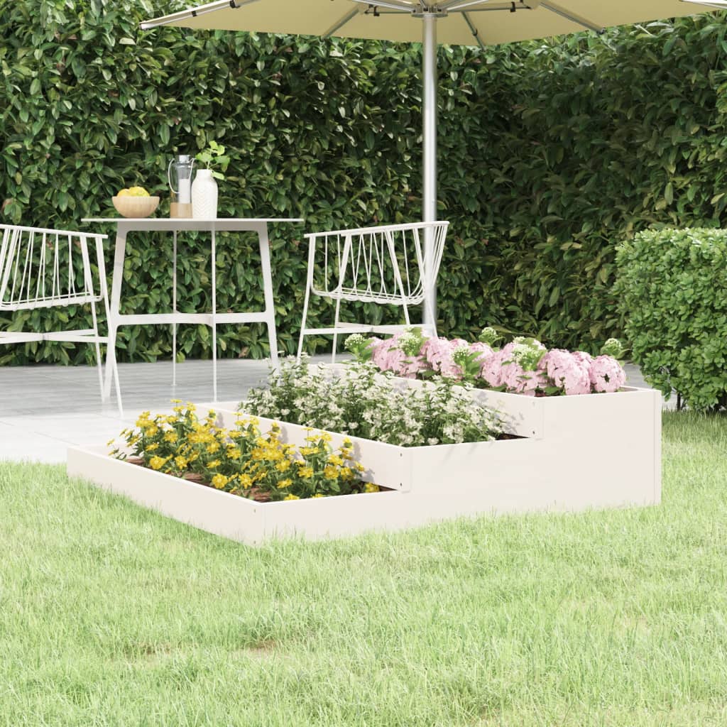 vidaXL plantekasse 107x107x27 cm massivt fyrretræ hvid vidaXL plantekasse 107x107x27 cm massivt fyrretræ hvid