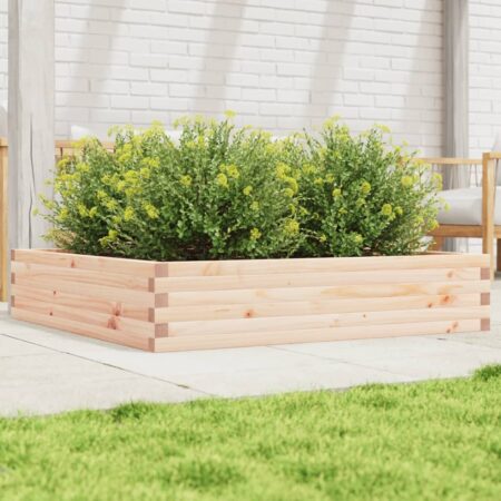 vidaXL plantekasse 110x110x23 cm massivt fyrretræ