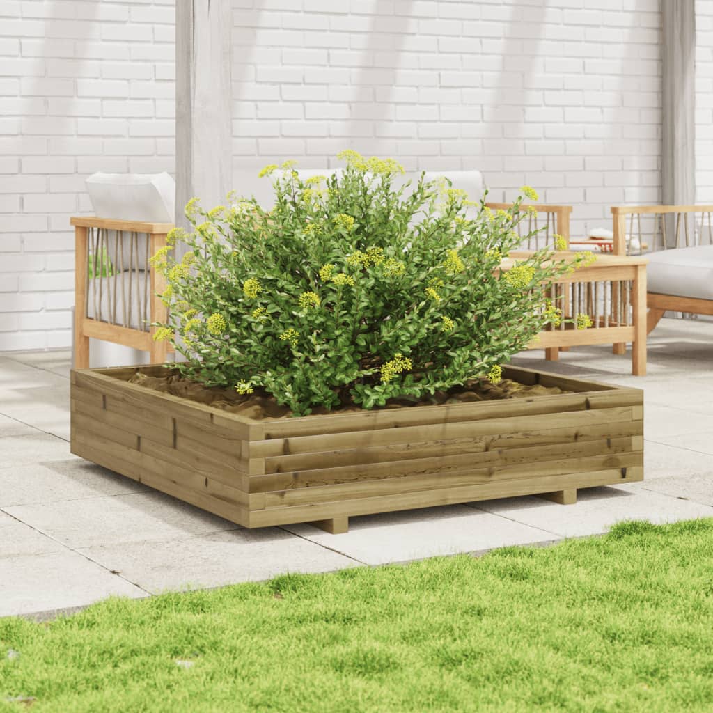 vidaXL plantekasse 110x110x26,5 cm imprægneret fyrretræ vidaXL plantekasse 110x110x26,5 cm imprægneret fyrretræ