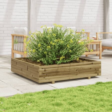 vidaXL plantekasse 110x110x26,5 cm imprægneret fyrretræ
