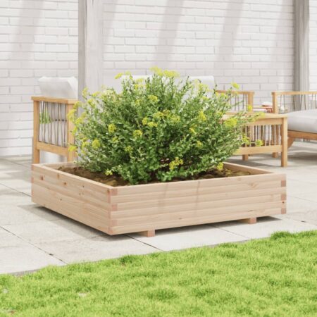 vidaXL plantekasse 110x110x26,5 cm massivt fyrretræ