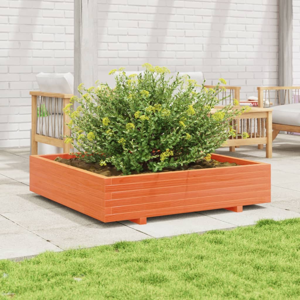 vidaXL plantekasse 110x110x26,5 cm massivt fyrretræ gyldenbrun vidaXL plantekasse 110x110x26,5 cm massivt fyrretræ gyldenbrun