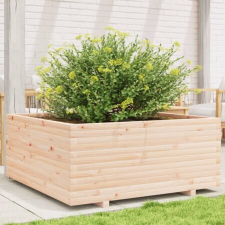 vidaXL plantekasse 110x110x49,5 cm massivt fyrretræ