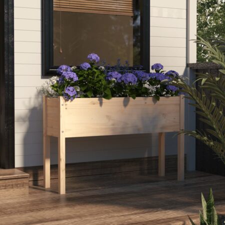 vidaXL plantekasse 110x31x70 cm massivt fyrretræ